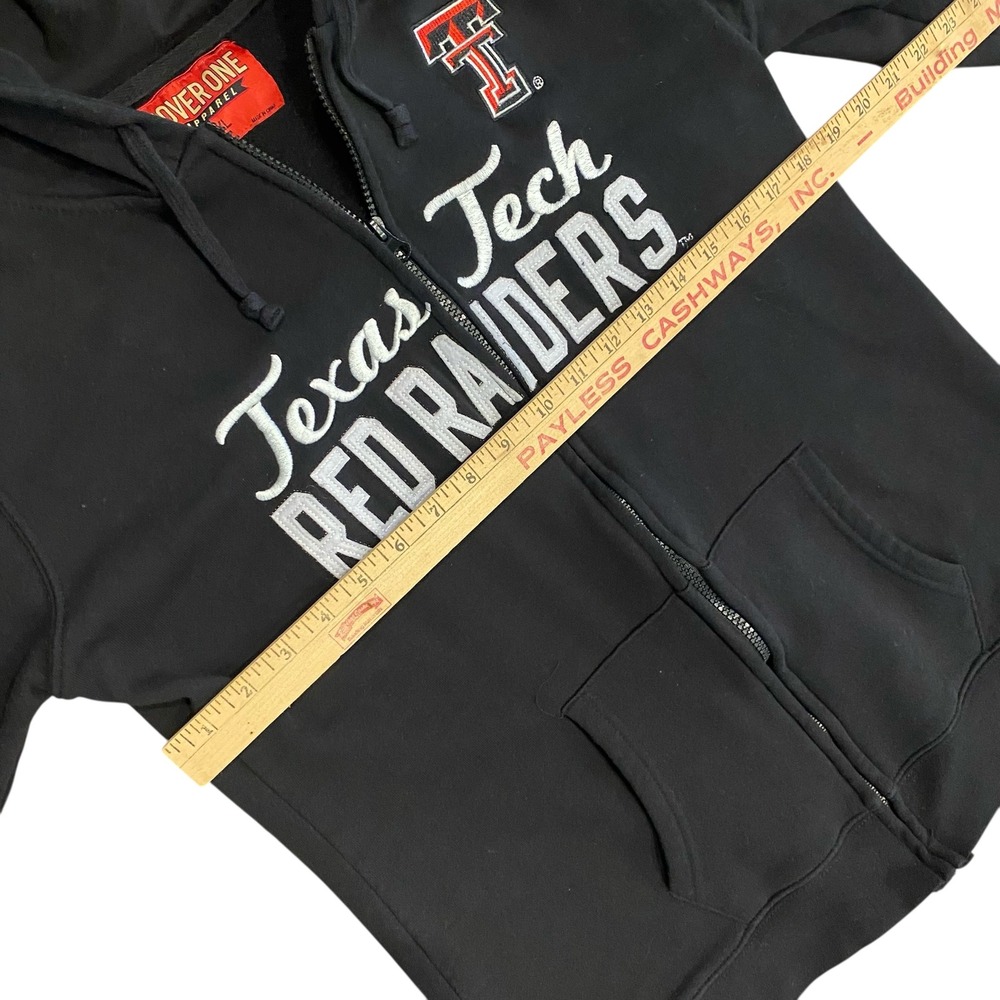 Texas Tech Red Raiders Hoodie Full Zip Cover One Black XL NCAA Kids Unisex - Picture 11 of 14